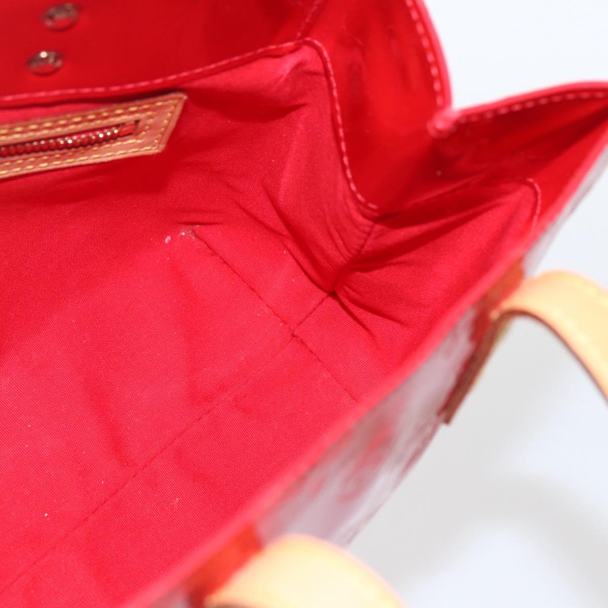 LOUIS VUITTON Monogram Vernis Reade PM Bag Pomme D'amour M91990 LV Auth ki6412