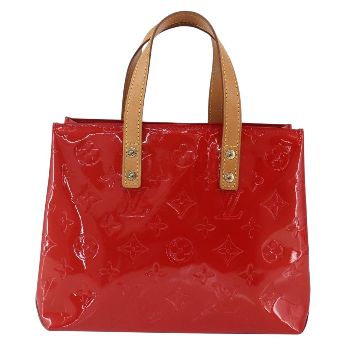 LOUIS VUITTON Monogram Vernis Reade PM Bag Pomme D'amour M91990 LV Auth ki6412