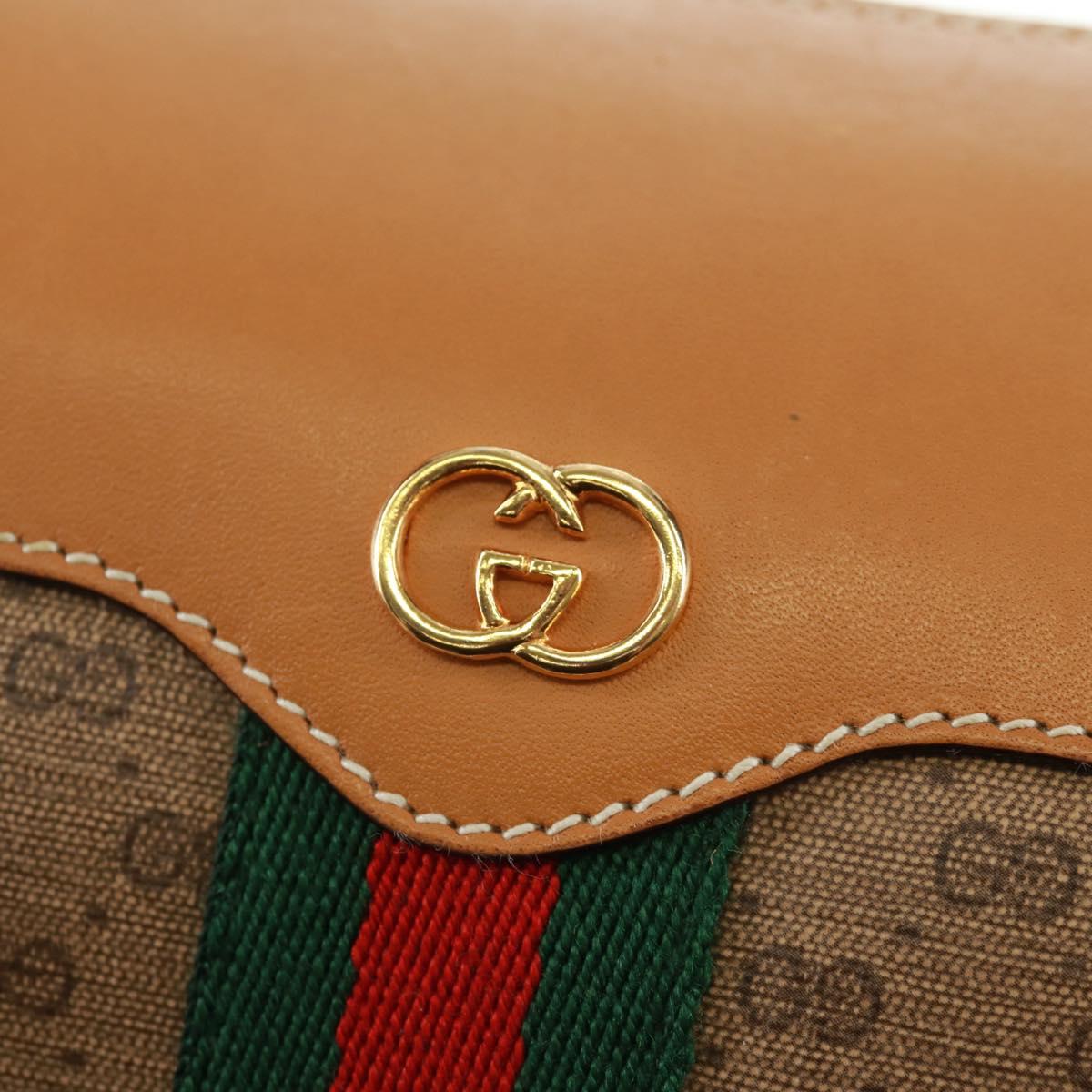 GUCCI Micro GG Supreme Web Sherry Line Bag PVC Beige 001 084 4001 Auth ki6415A