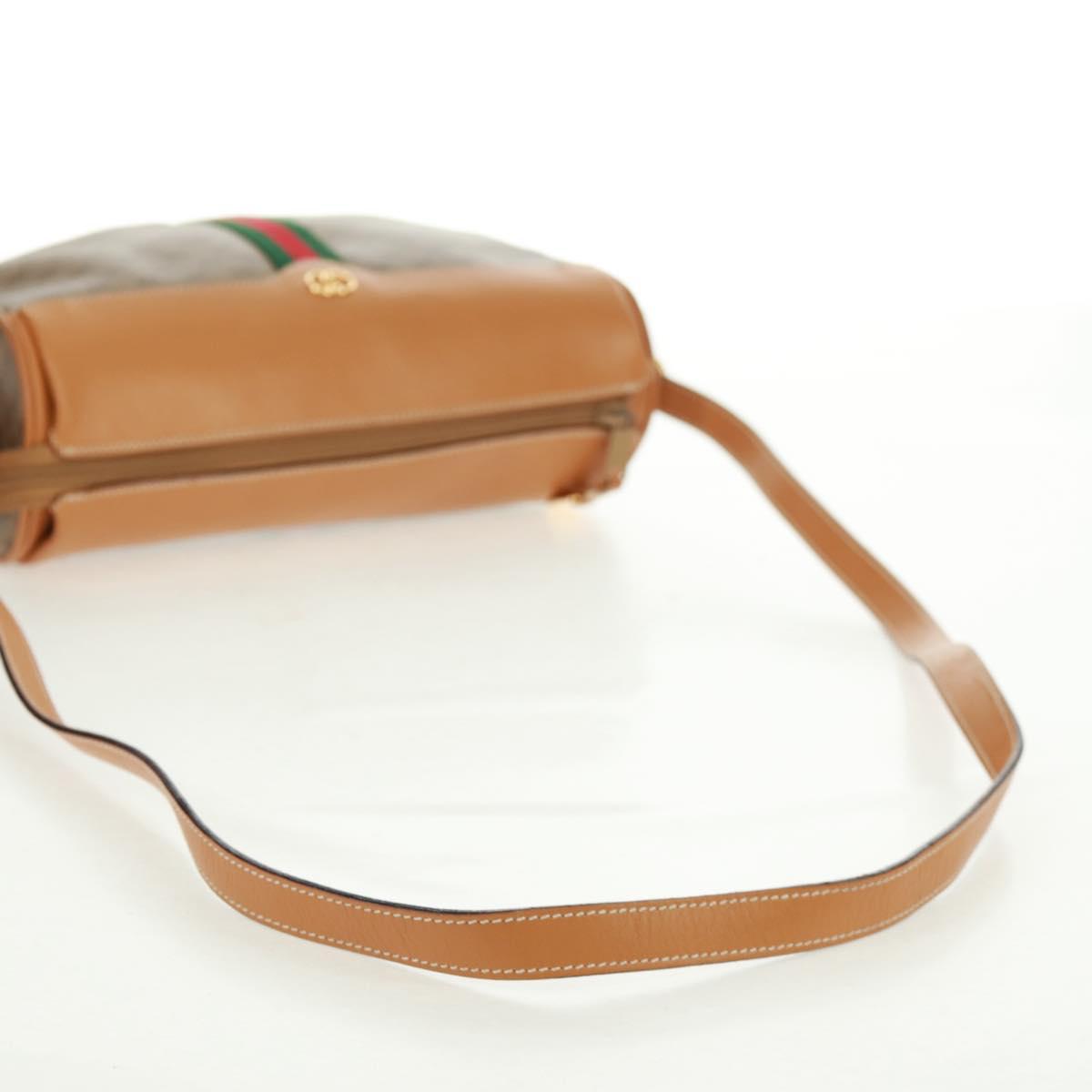 GUCCI Micro GG Supreme Web Sherry Line Bag PVC Beige 001 084 4001 Auth ki6415A