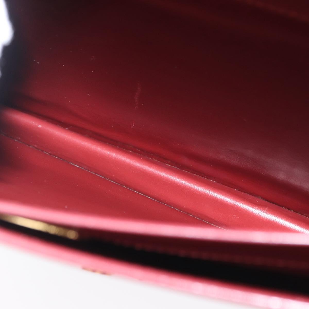 CARTIER Must Line Briefcase Leather Bordeaux Gold Auth ki6416