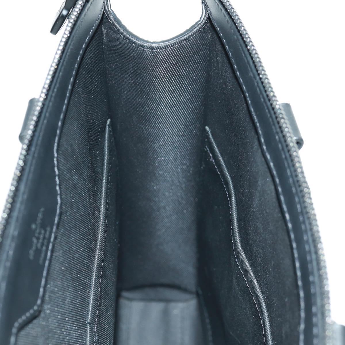 LOUIS VUITTON Taurillon Clemence Sac Plat Cloth Black M21884 Auth ki6418SAM