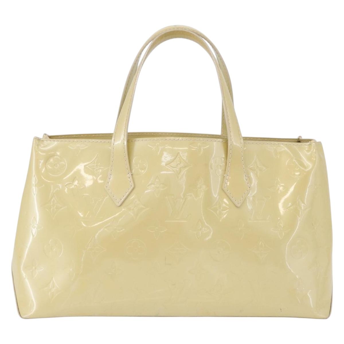 LOUIS VUITTON Monogram Vernis Wilshire PM Hand Bag Broncorail M91452 Auth ki6423