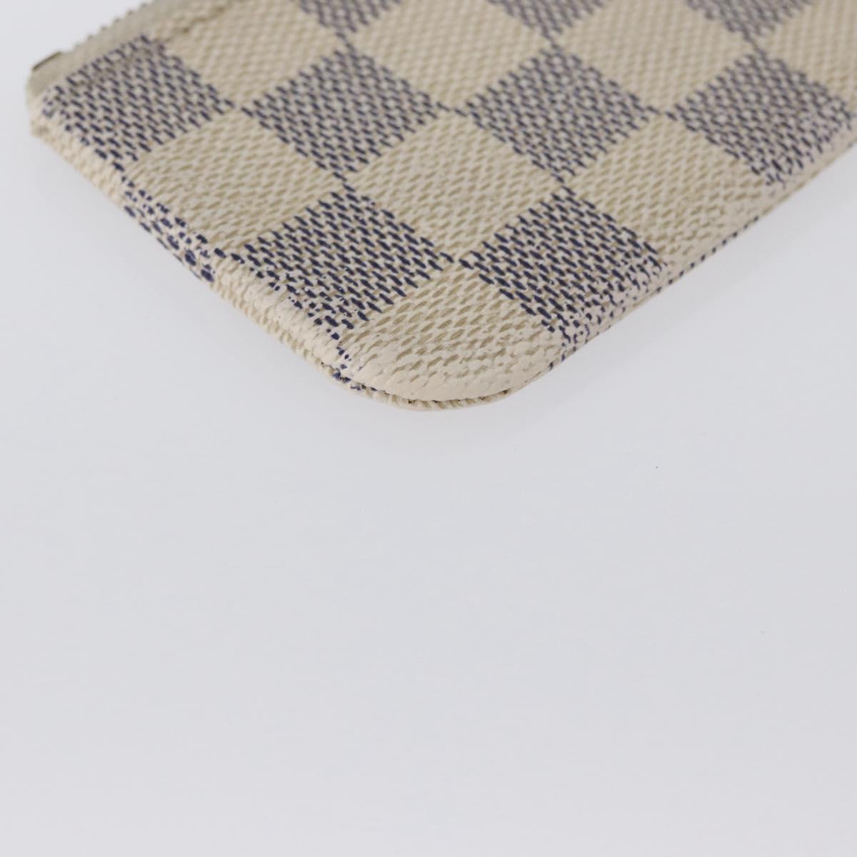 LOUIS VUITTON Damier Azur Pochette Cles Coin Purse N62659 LV Auth ki6438
