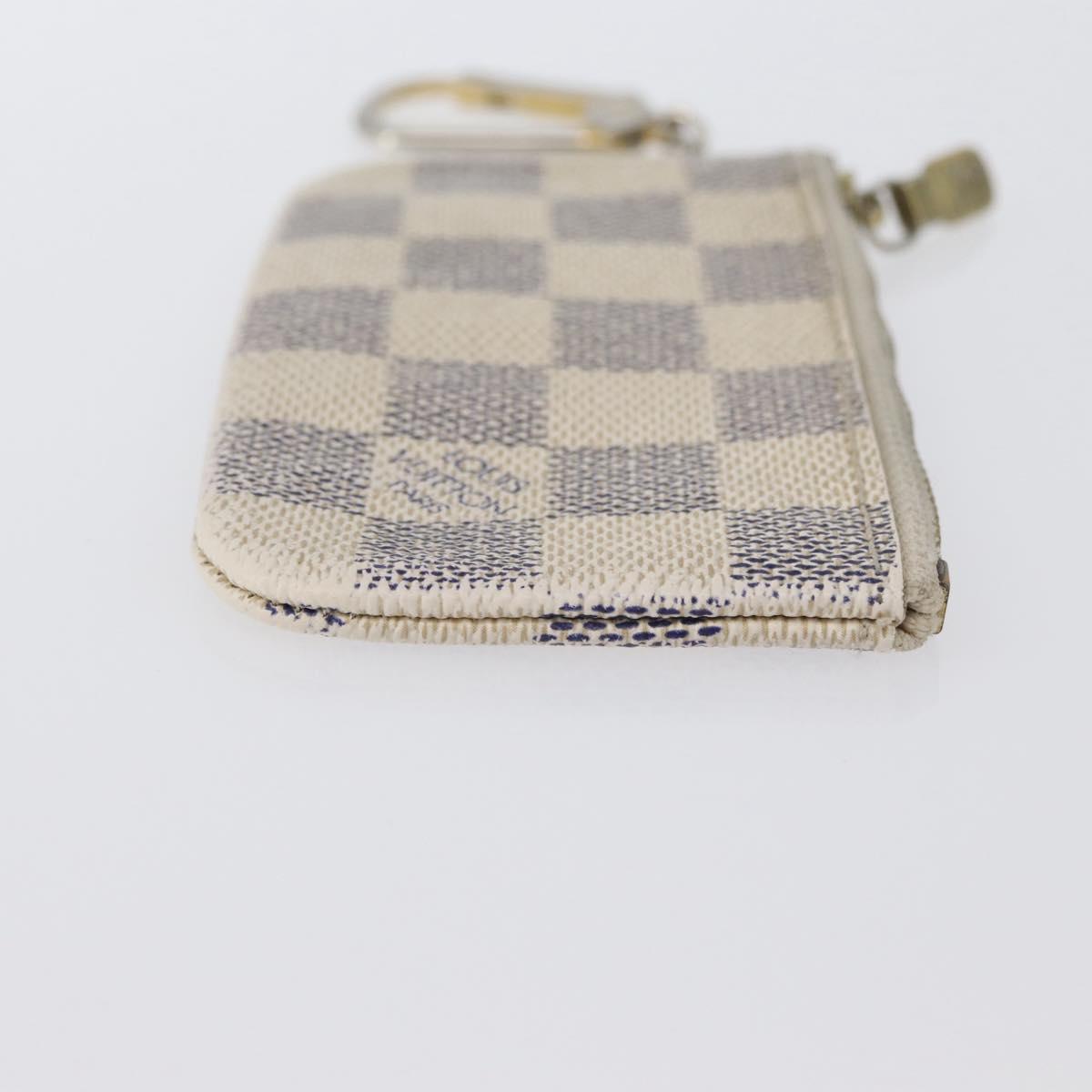 LOUIS VUITTON Damier Azur Pochette Cles Coin Purse N62659 LV Auth ki6438