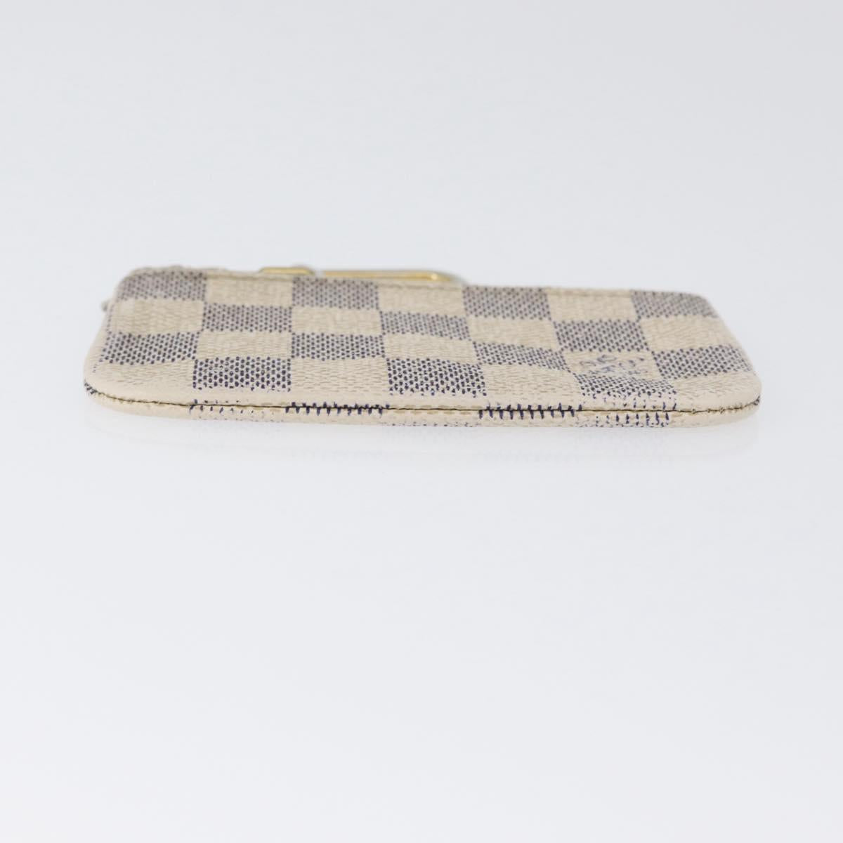LOUIS VUITTON Damier Azur Pochette Cles Coin Purse N62659 LV Auth ki6438