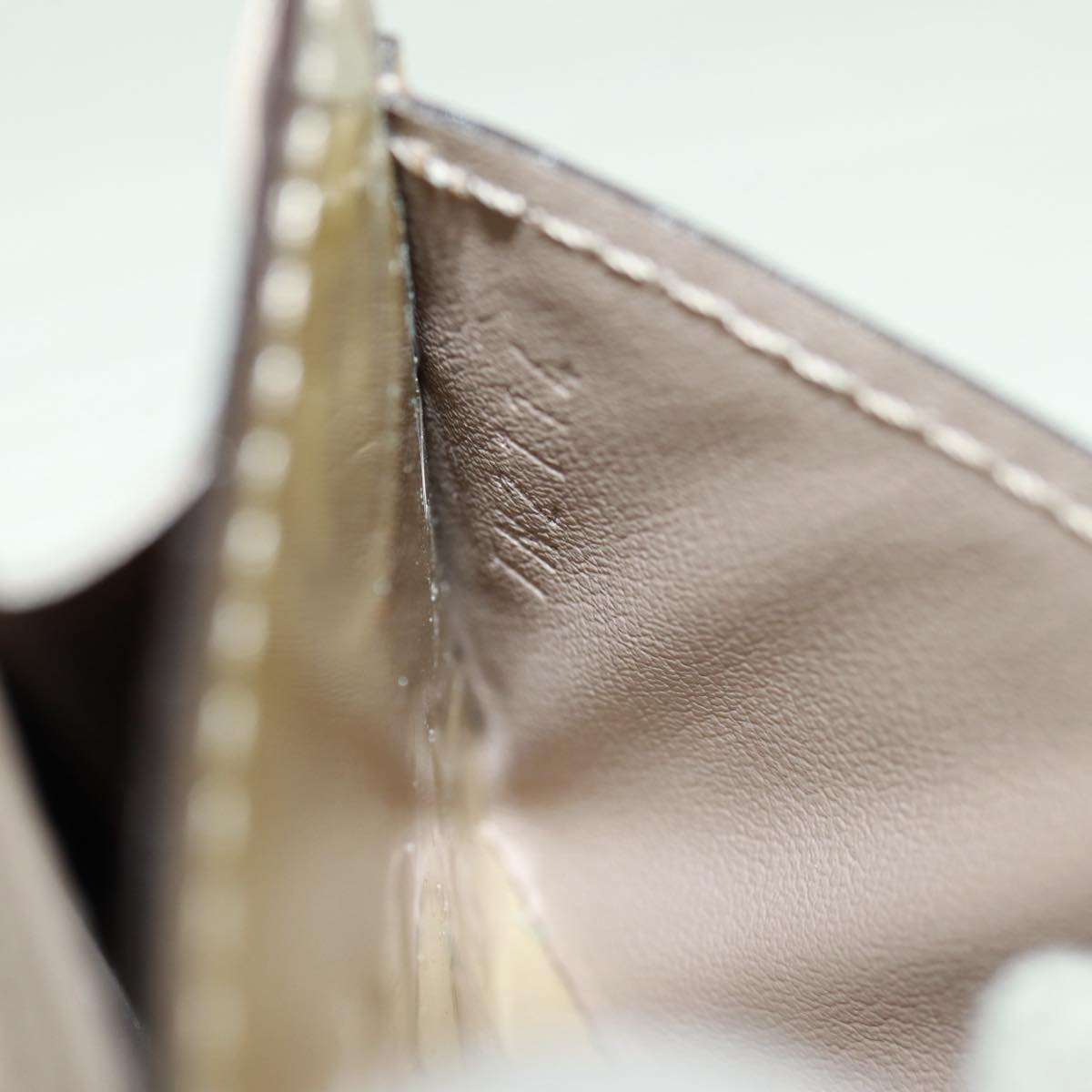 LOUIS VUITTON Vernis Portefeiulle Sarah Long Wallet Beige M90407 LV Auth ki6451V