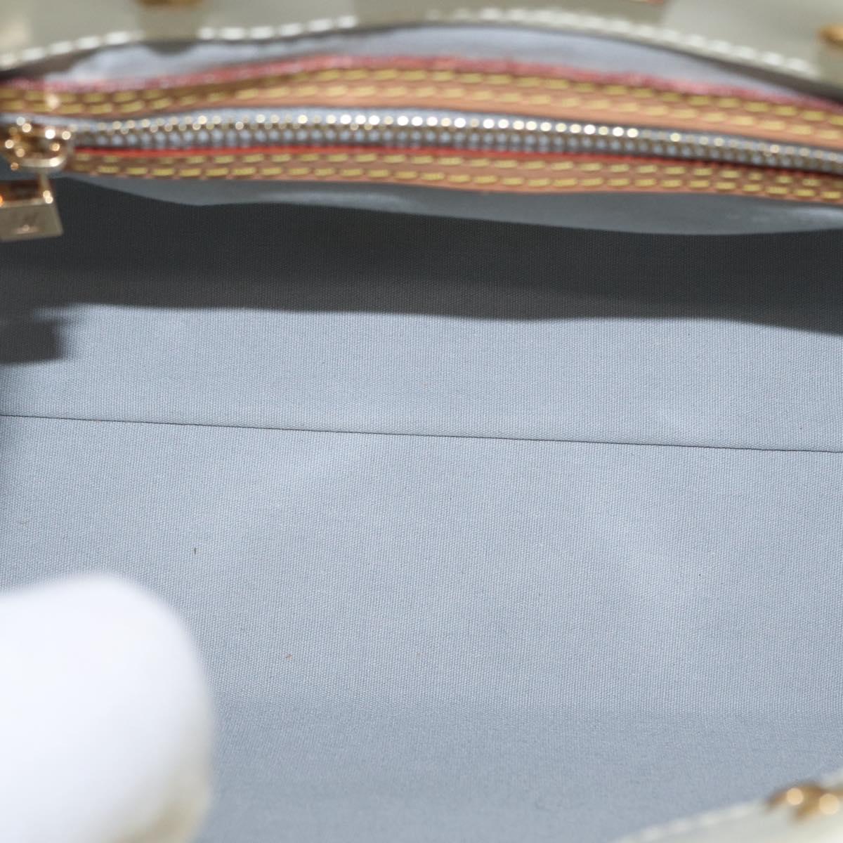 LOUIS VUITTON Monogram Vernis Reade PM Hand Bag Perle M91336 LV Auth ki6453