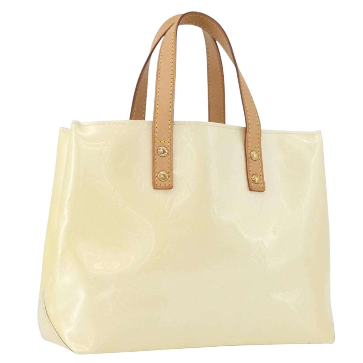 LOUIS VUITTON Monogram Vernis Reade PM Hand Bag Perle M91336 LV Auth ki6453