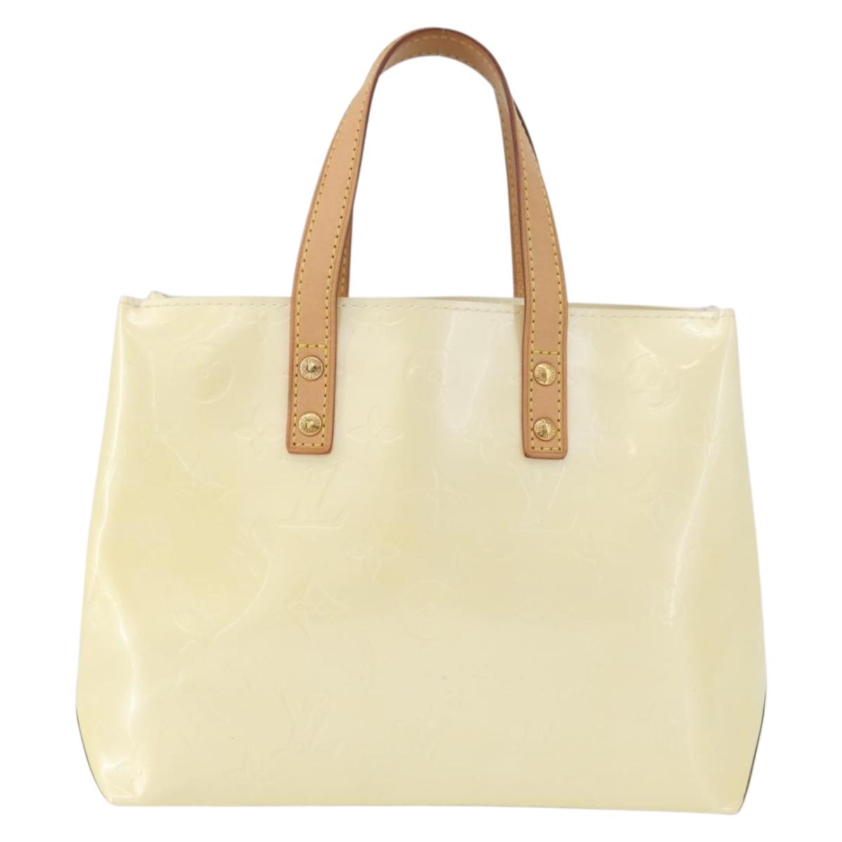 LOUIS VUITTON Monogram Vernis Reade PM Hand Bag Perle M91336 LV Auth ki6453