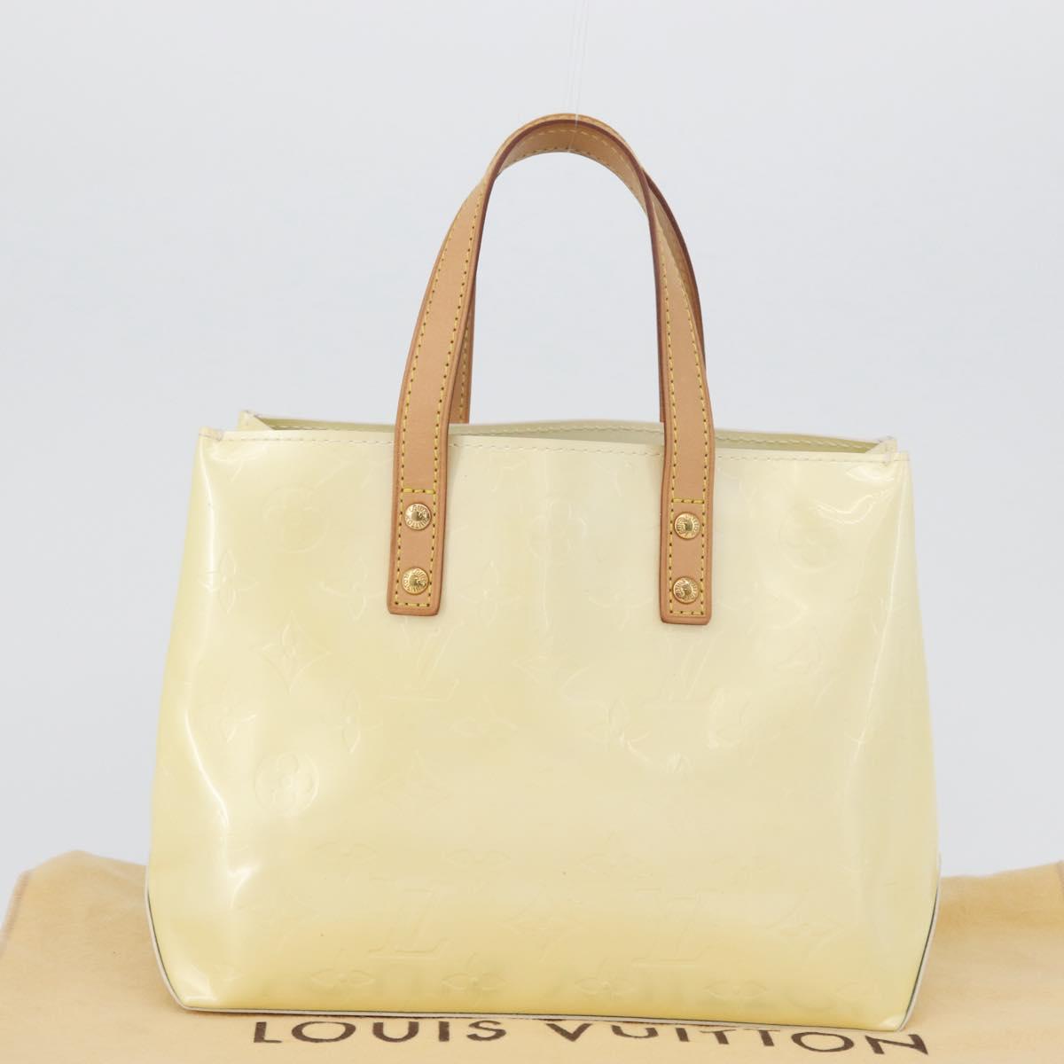 LOUIS VUITTON Monogram Vernis Reade PM Hand Bag Perle M91336 LV Auth ki6453