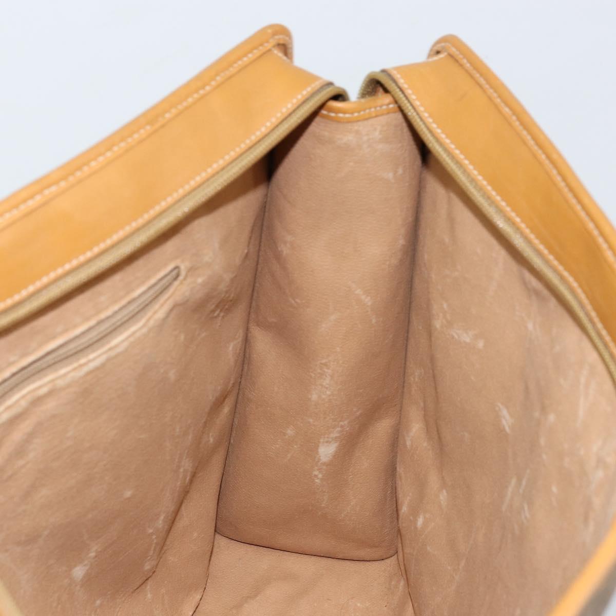 GUCCI Micro GG Supreme Tote Bag PVC Beige Gold Auth ki6459