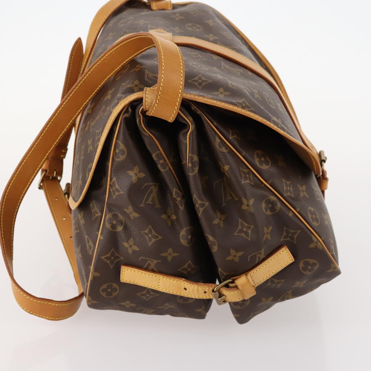 LOUIS VUITTON Monogram Saumur 35 Shoulder Bag M42254 LV Auth ki6465