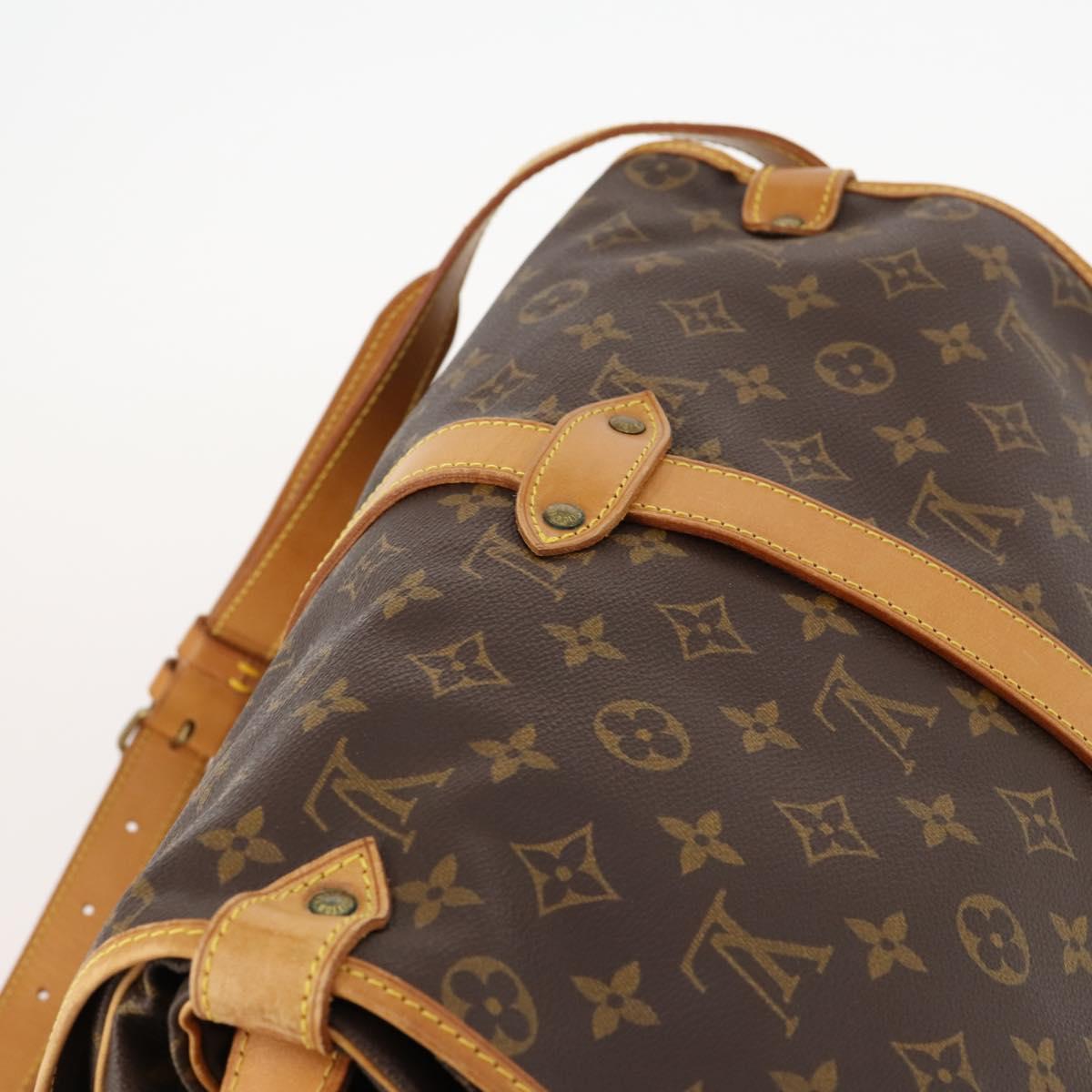 LOUIS VUITTON Monogram Saumur 35 Shoulder Bag M42254 LV Auth ki6465