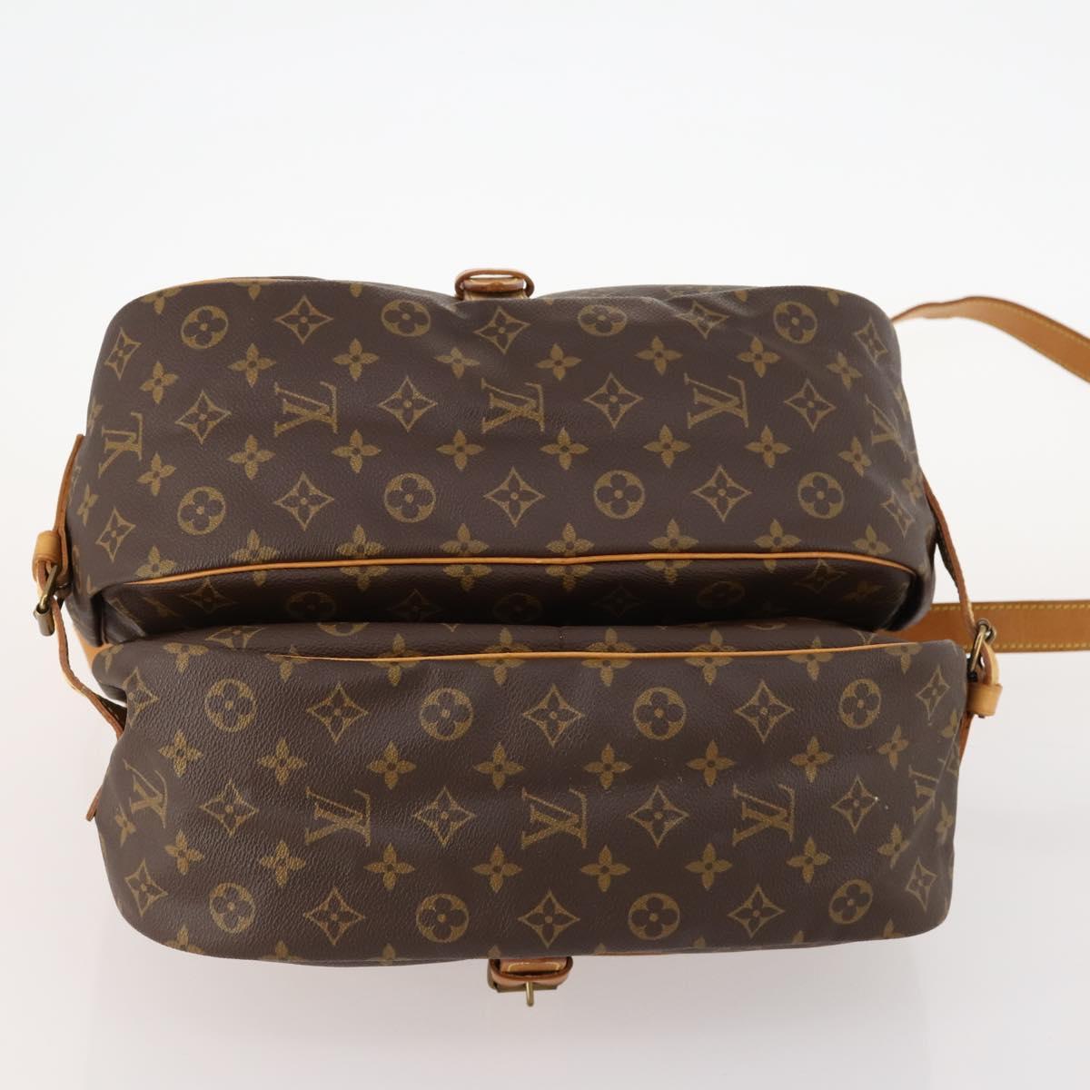 LOUIS VUITTON Monogram Saumur 35 Shoulder Bag M42254 LV Auth ki6465