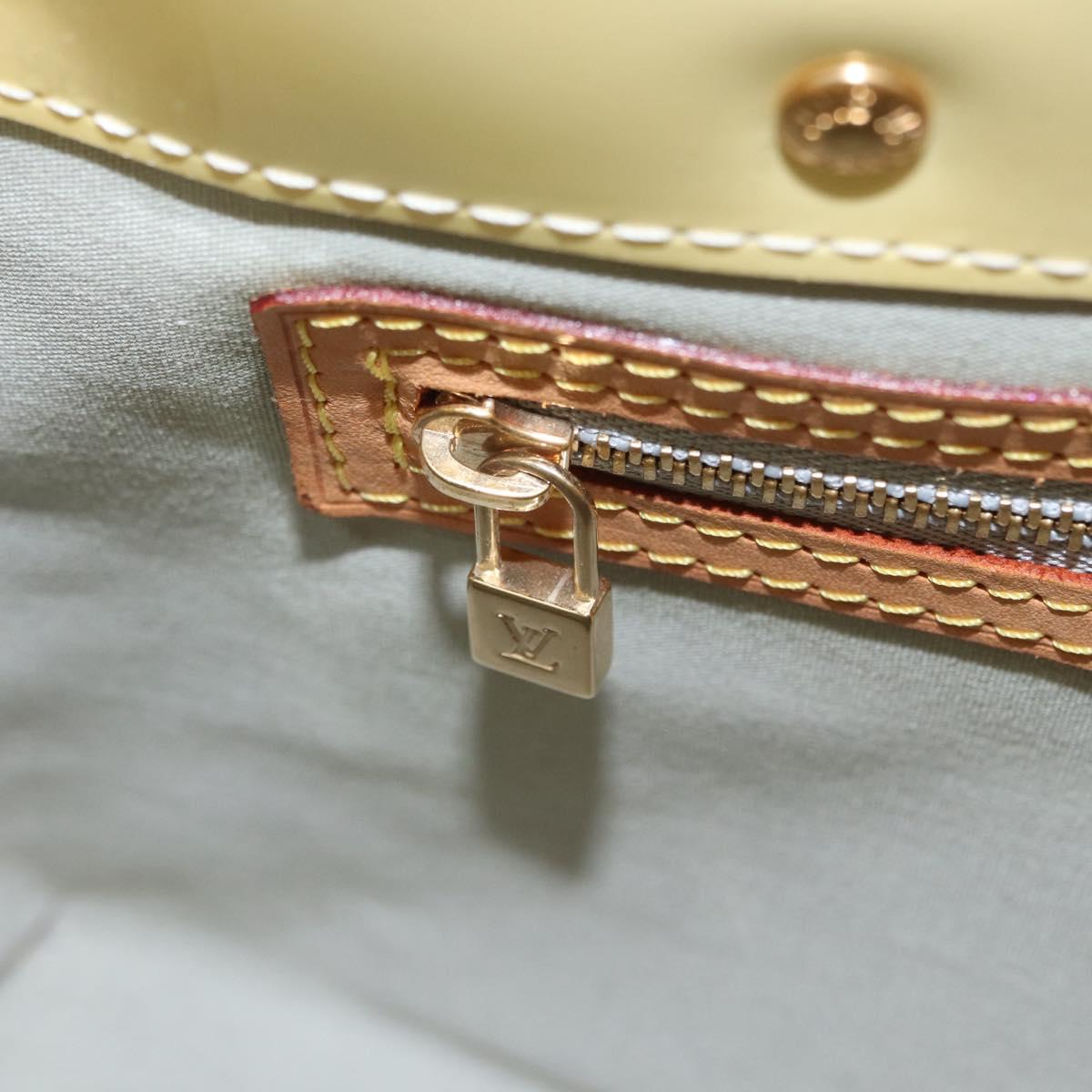 LOUIS VUITTON Monogram Vernis Reade PM Hand Bag Perle M91336 LV Auth ki6479