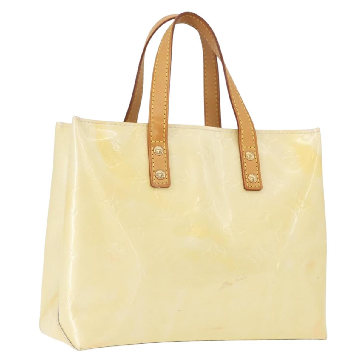 LOUIS VUITTON Monogram Vernis Reade PM Hand Bag Perle M91336 LV Auth ki6479