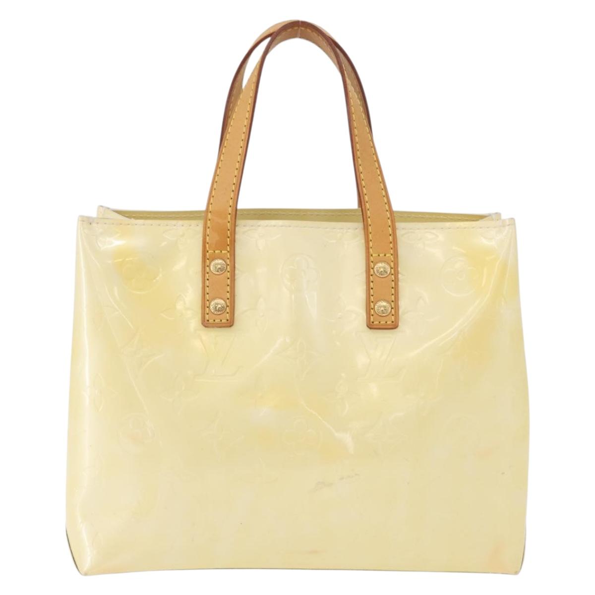 LOUIS VUITTON Monogram Vernis Reade PM Hand Bag Perle M91336 LV Auth ki6479