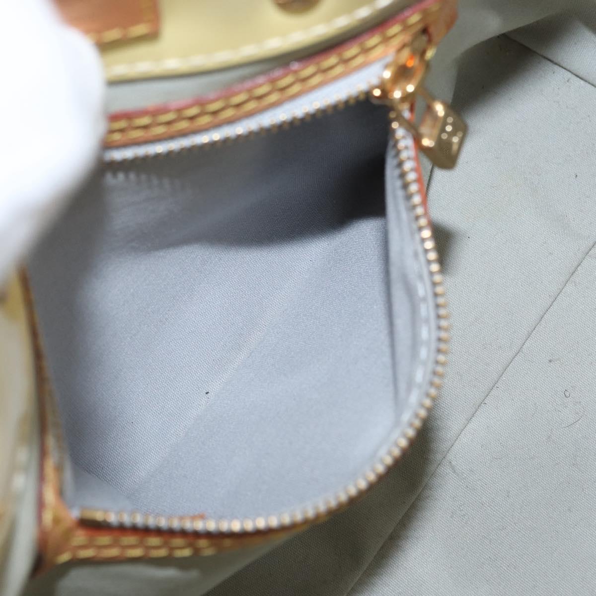 LOUIS VUITTON Monogram Vernis Reade PM Hand Bag Perle M91336 LV Auth ki6479
