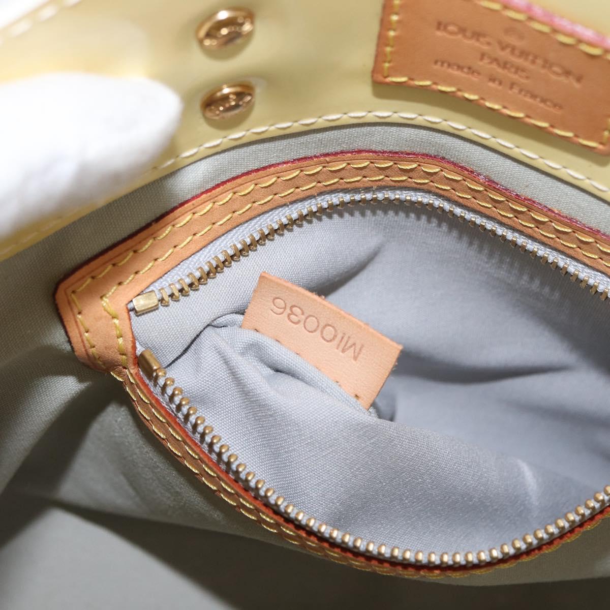 LOUIS VUITTON Monogram Vernis Reade PM Hand Bag Perle M91336 LV Auth ki6479