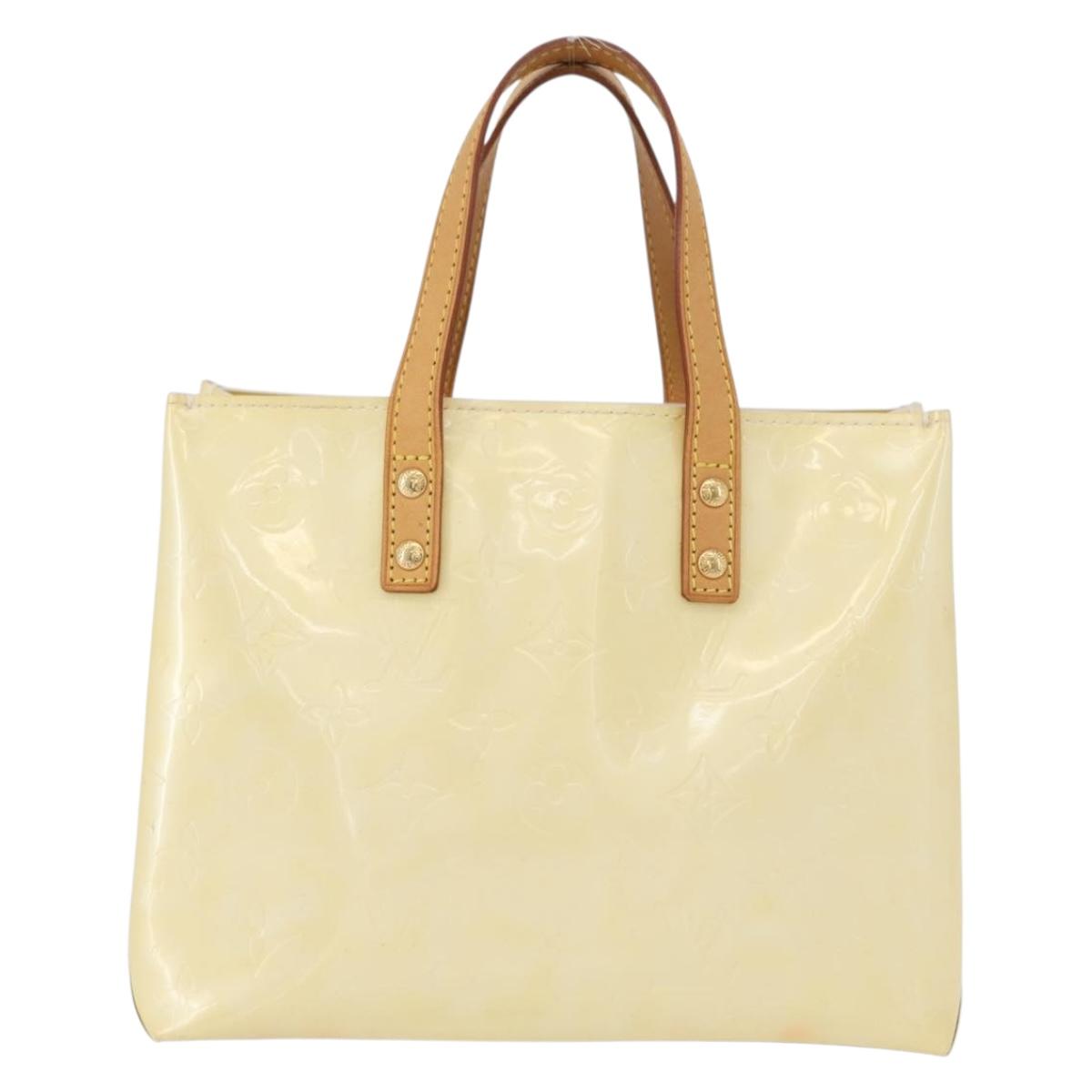 LOUIS VUITTON Monogram Vernis Reade PM Hand Bag Perle M91336 LV Auth ki6479