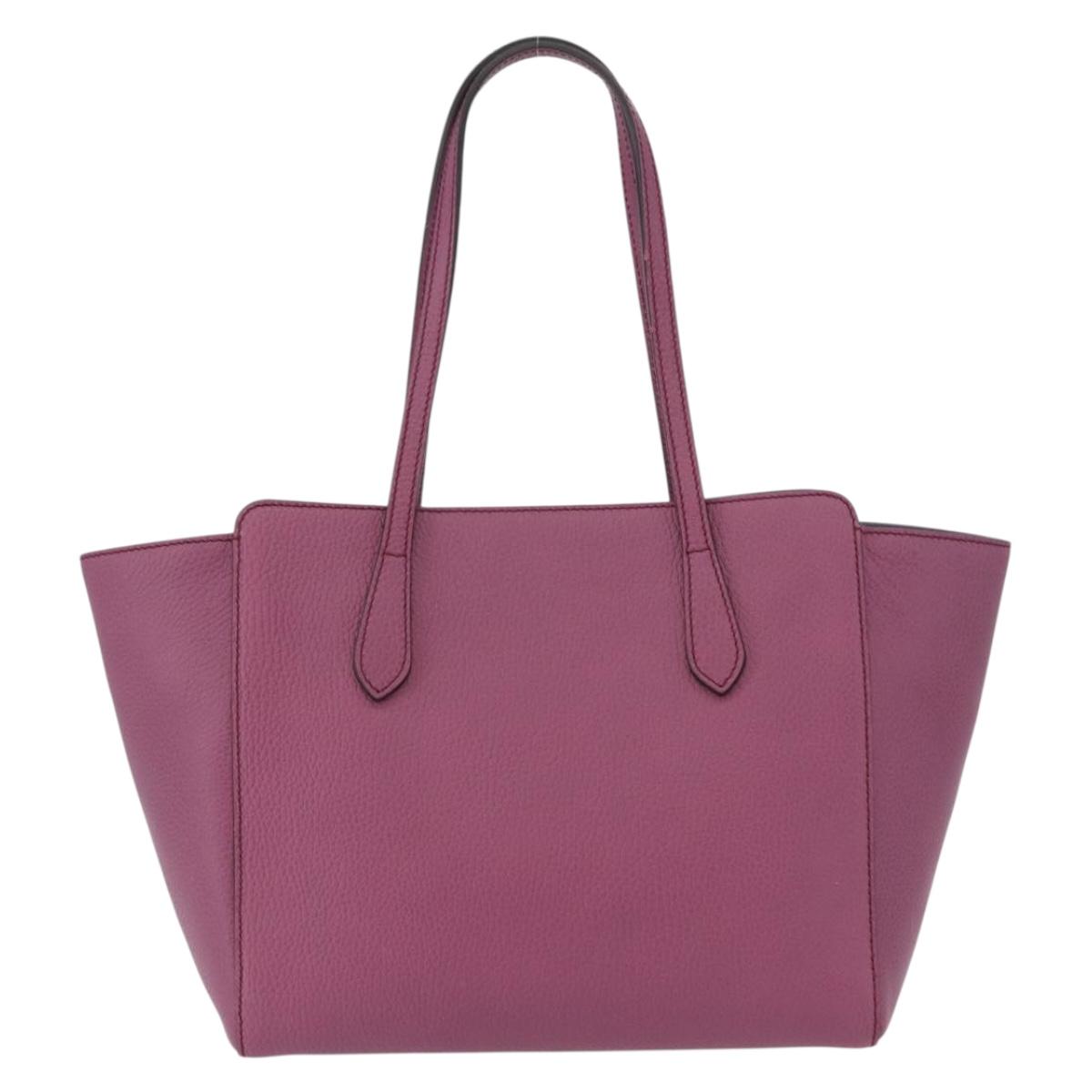 GUCCI Tote Bag Leather Pink Gold 354408 Auth ki6482