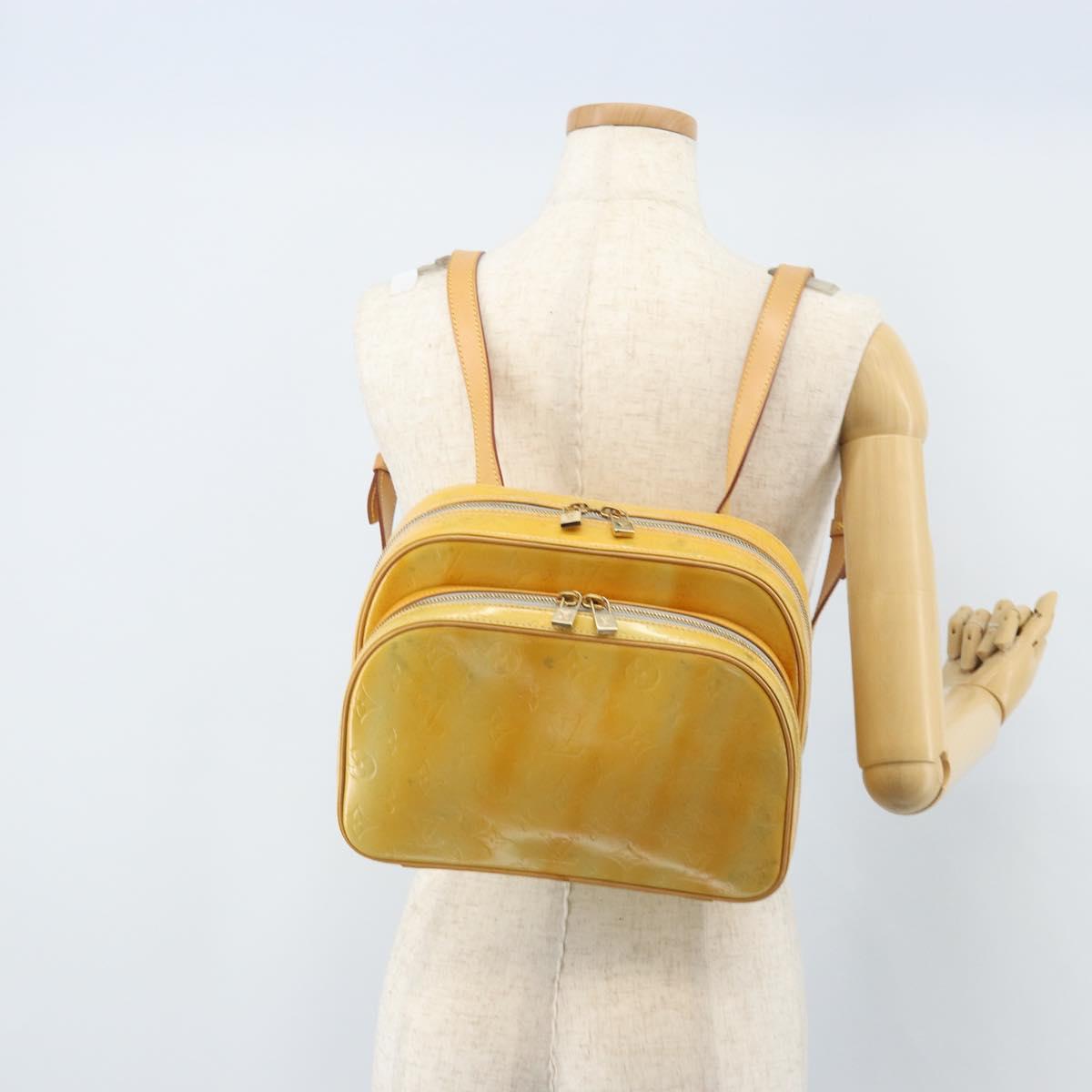 LOUIS VUITTON Monogram Vernis Marley Backpack Gris M91038 LV Auth ki6483