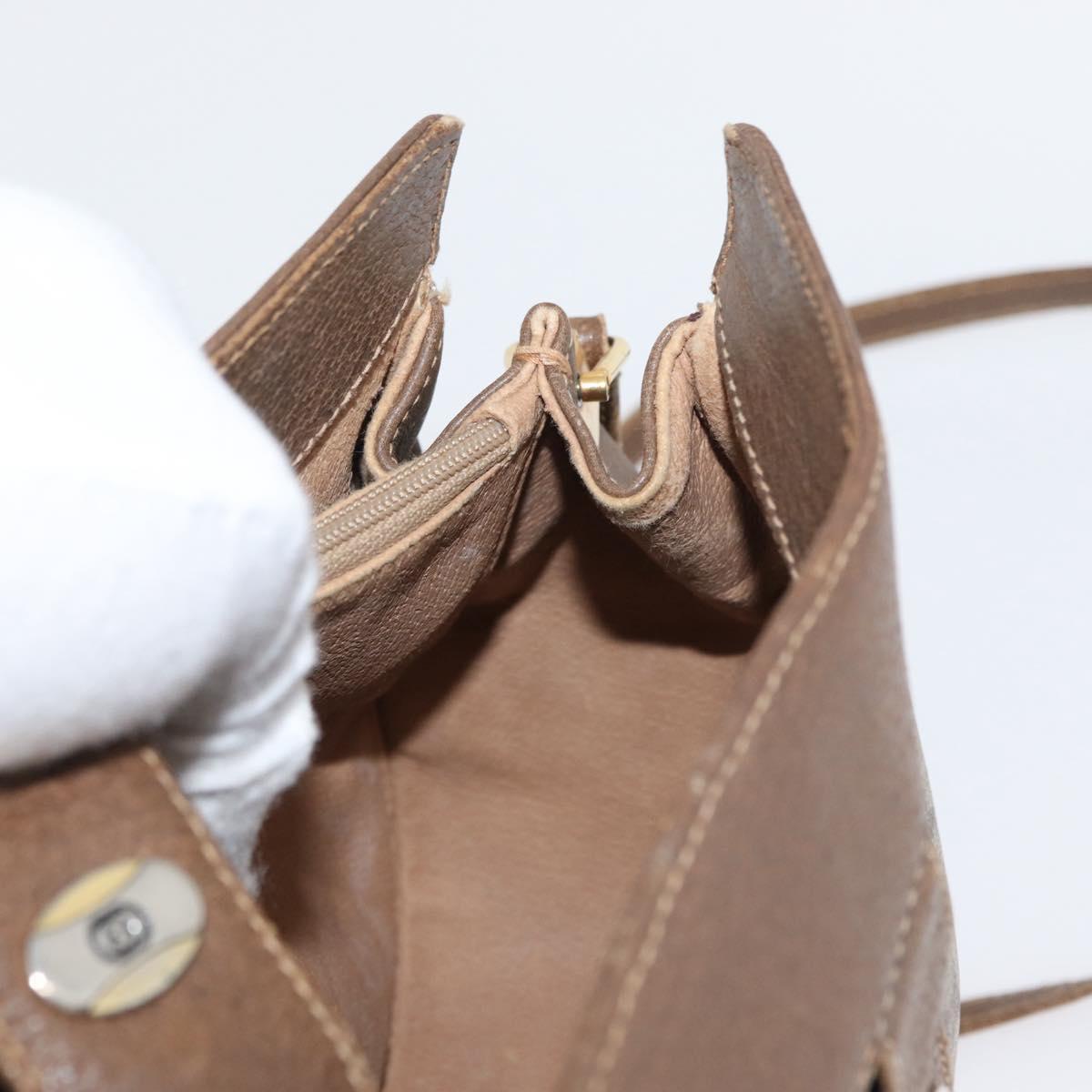 GUCCI Web Sherry Line GG Supreme Bag PVC Beige Gold 66 02 024 Auth ki6488