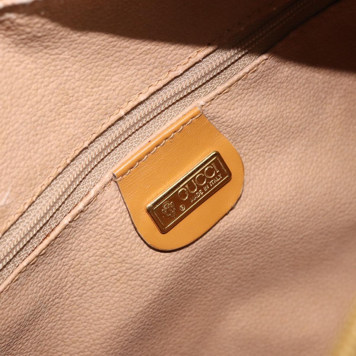 GUCCI Micro GG Supreme Mini Boston Bag PVC Beige Gold 000 39 0158 Auth ki6510