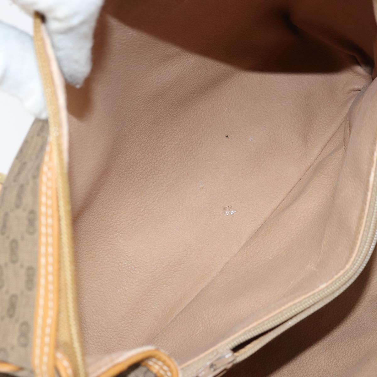 GUCCI Micro GG Supreme Mini Boston Bag PVC Beige Gold 000 39 0158 Auth ki6510