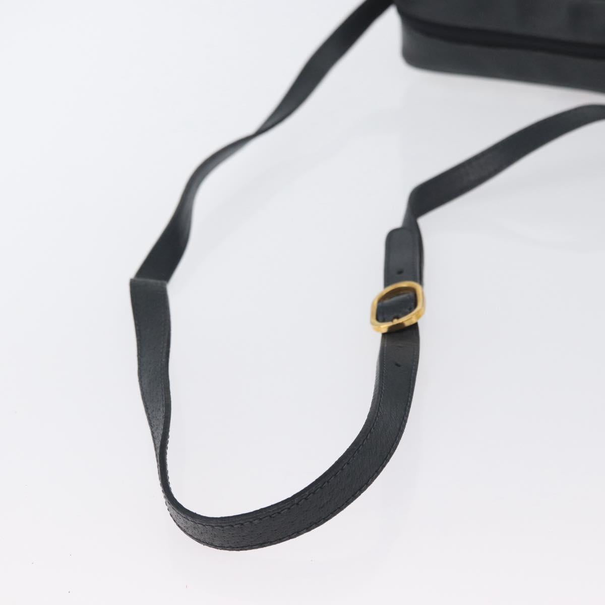 GUCCI Sherry Line GG Supreme Shoulder Bag PVC Navy Gold 98 02 004 Auth ki6519