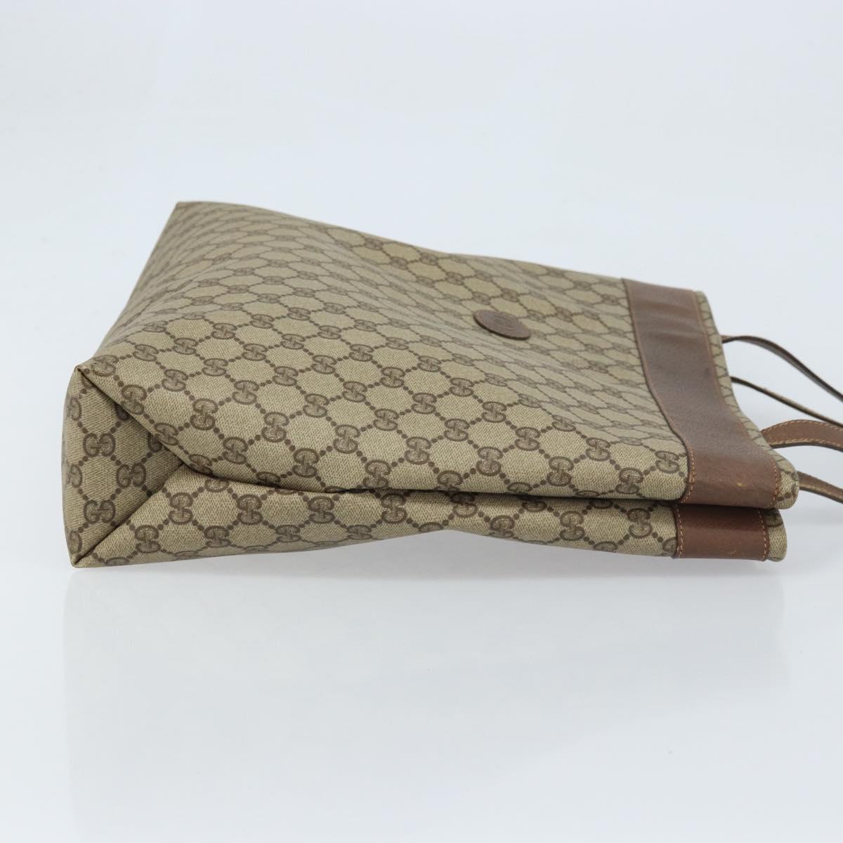 GUCCI GG Supreme Tote Bag PVC Beige 41 02 109 Auth ki6523