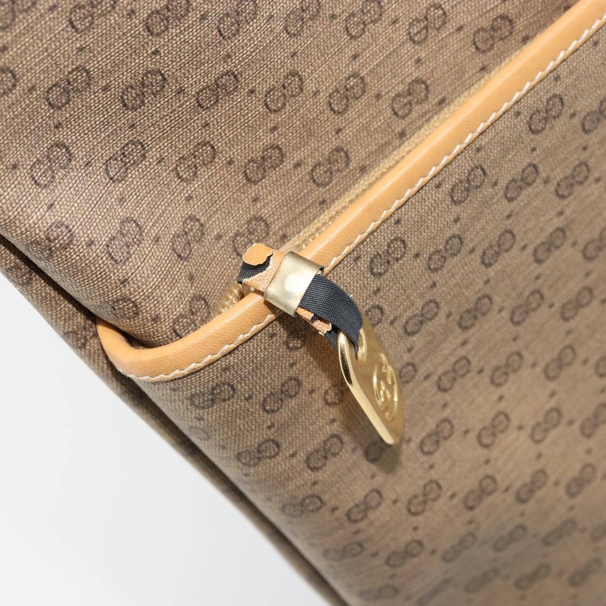 GUCCI Micro GG Supreme Tote Bag PVC Beige Gold 002 58 0054 Auth ki6529