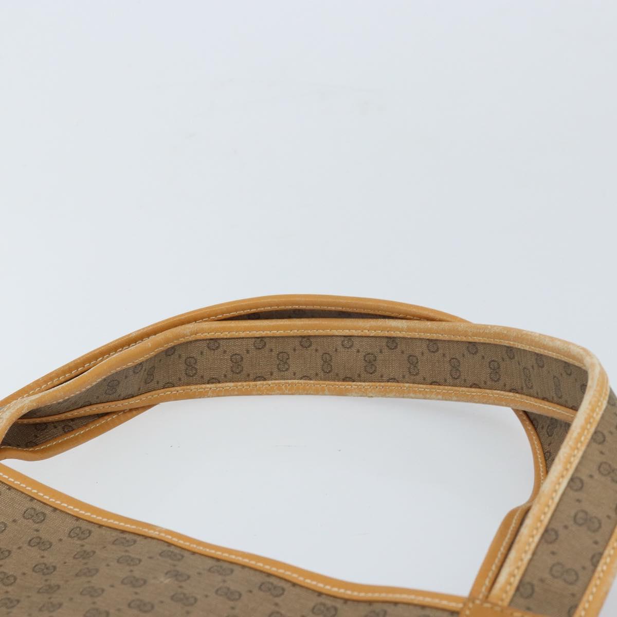 GUCCI Micro GG Supreme Tote Bag PVC Beige Gold 002 58 0054 Auth ki6529
