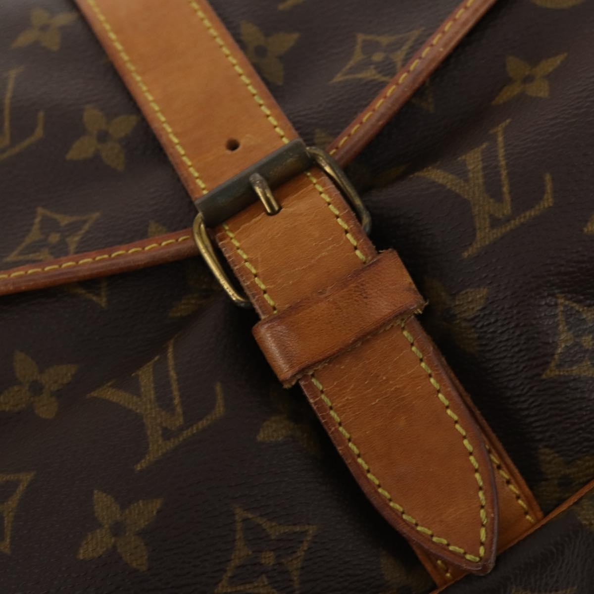 LOUIS VUITTON Monogram Saumur 35 Shoulder Bag M42254 LV Auth ki6534