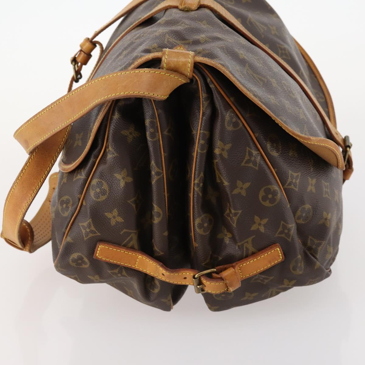 LOUIS VUITTON Monogram Saumur 35 Shoulder Bag M42254 LV Auth ki6534