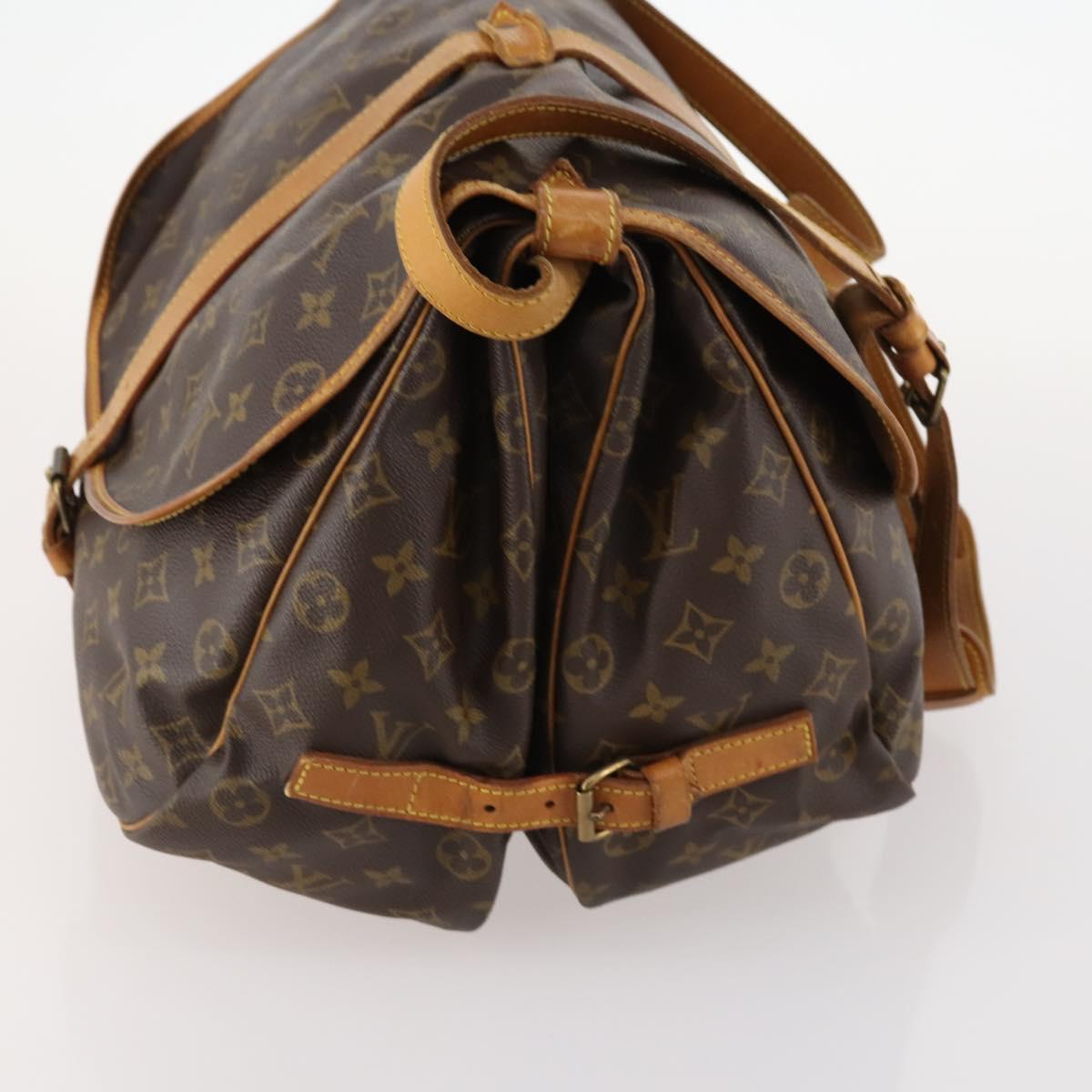 LOUIS VUITTON Monogram Saumur 35 Shoulder Bag M42254 LV Auth ki6534