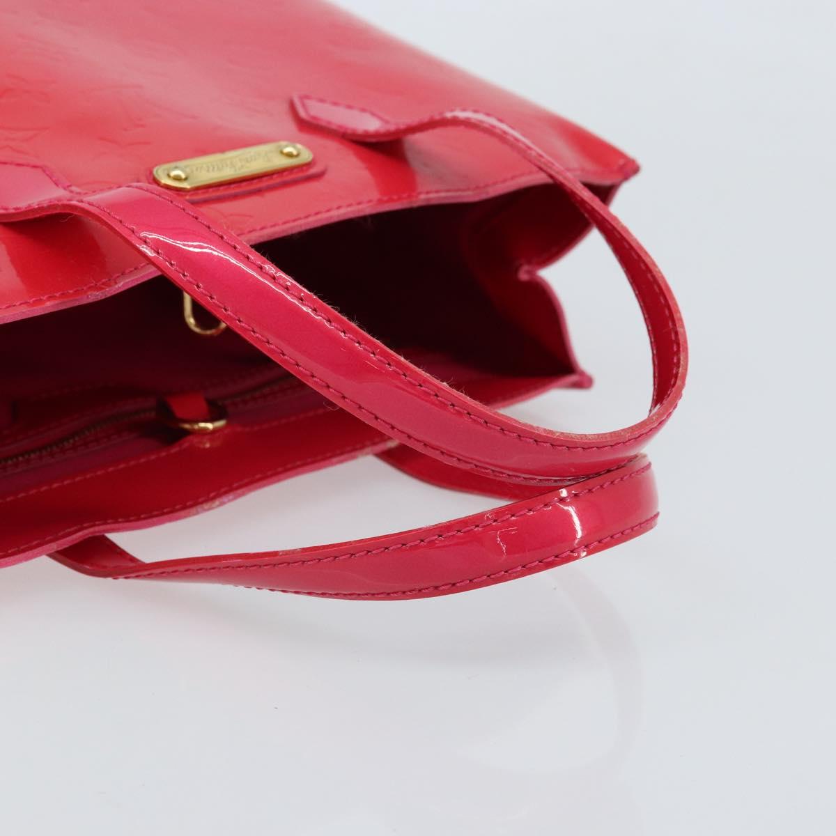 LOUIS VUITTON Monogram Vernis Wilshire PM Hand Bag Rose Pop M93643 Auth ki6536