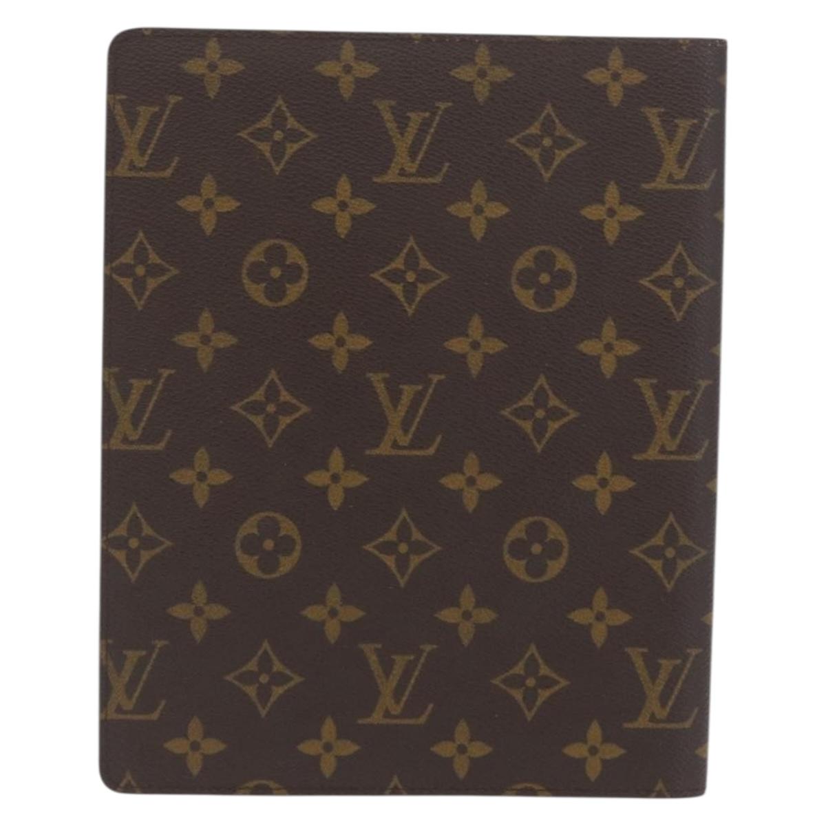 LOUIS VUITTON Monogram Agenda Bureau Day Planner Cover R20100 LV Auth ki6585