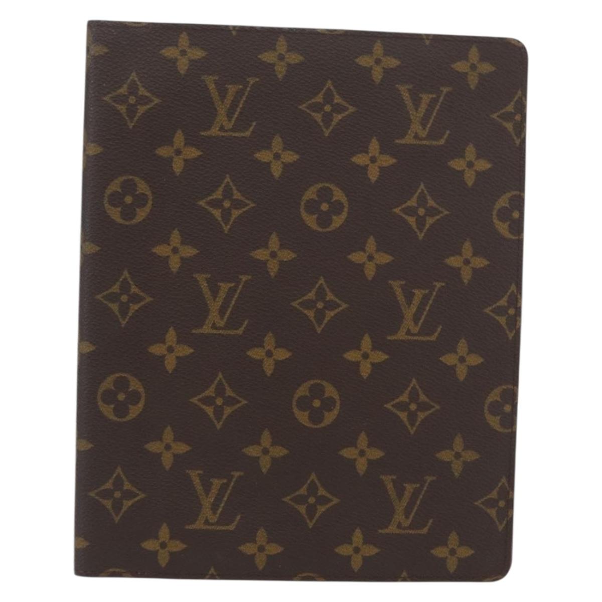 LOUIS VUITTON Monogram Agenda Bureau Day Planner Cover R20100 LV Auth ki6585