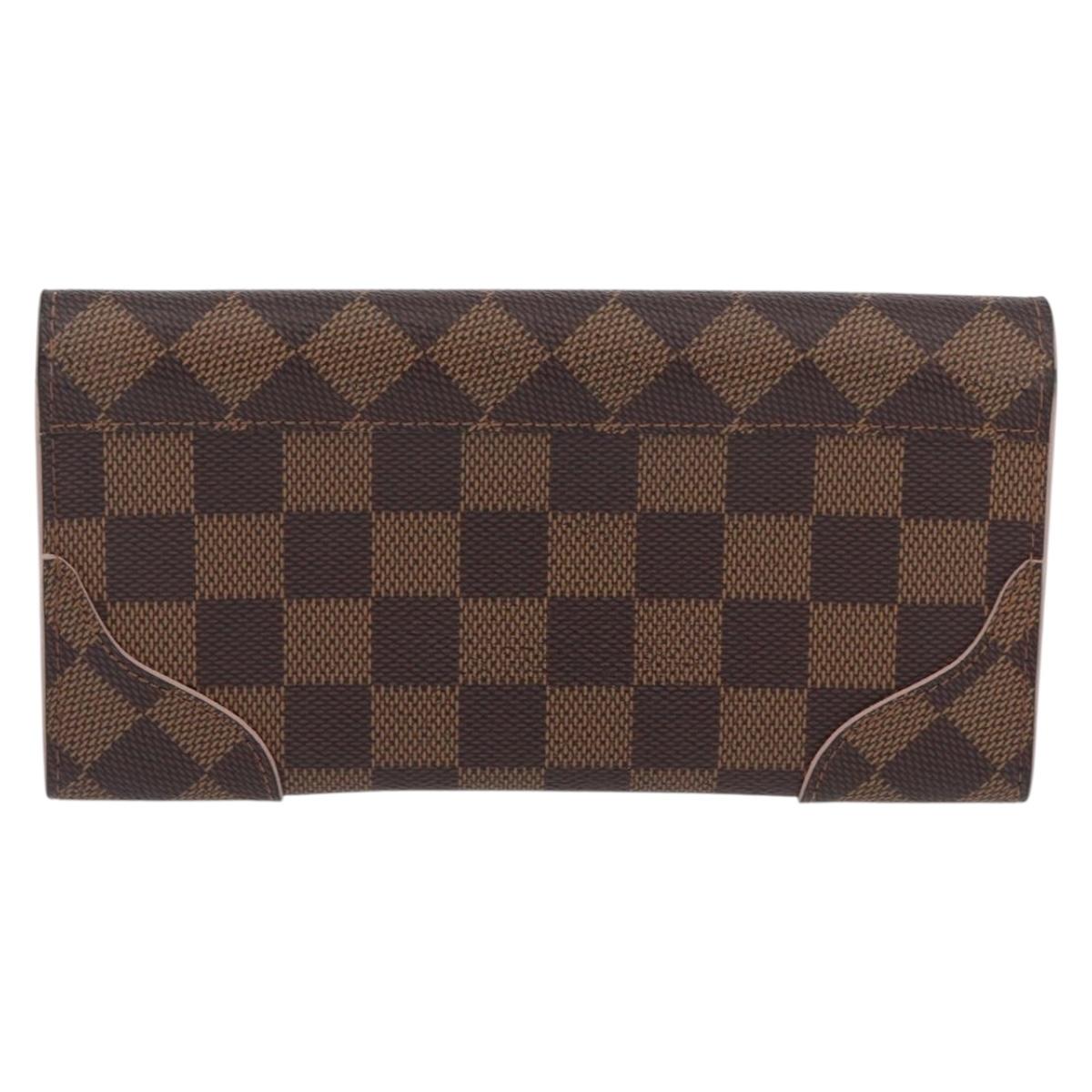 LOUIS VUITTON Damier Ebene Portefeuille Kaisa Long Wallet N61227 LV Auth ki6593