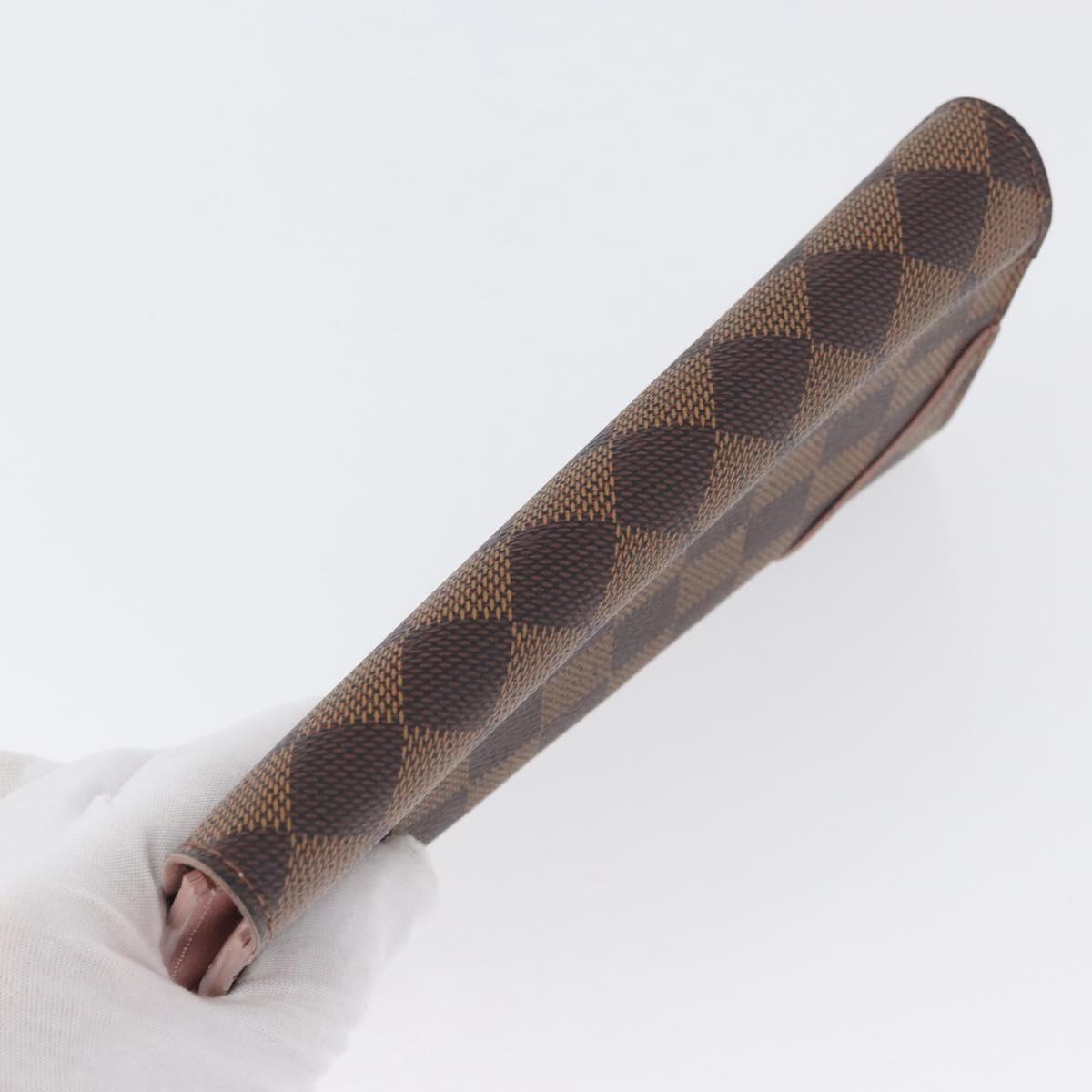 LOUIS VUITTON Damier Ebene Portefeuille Kaisa Long Wallet N61227 LV Auth ki6593