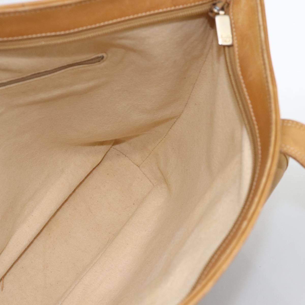 GUCCI Micro GG Supreme Tote Bag PVC Beige Gold Auth ki6597