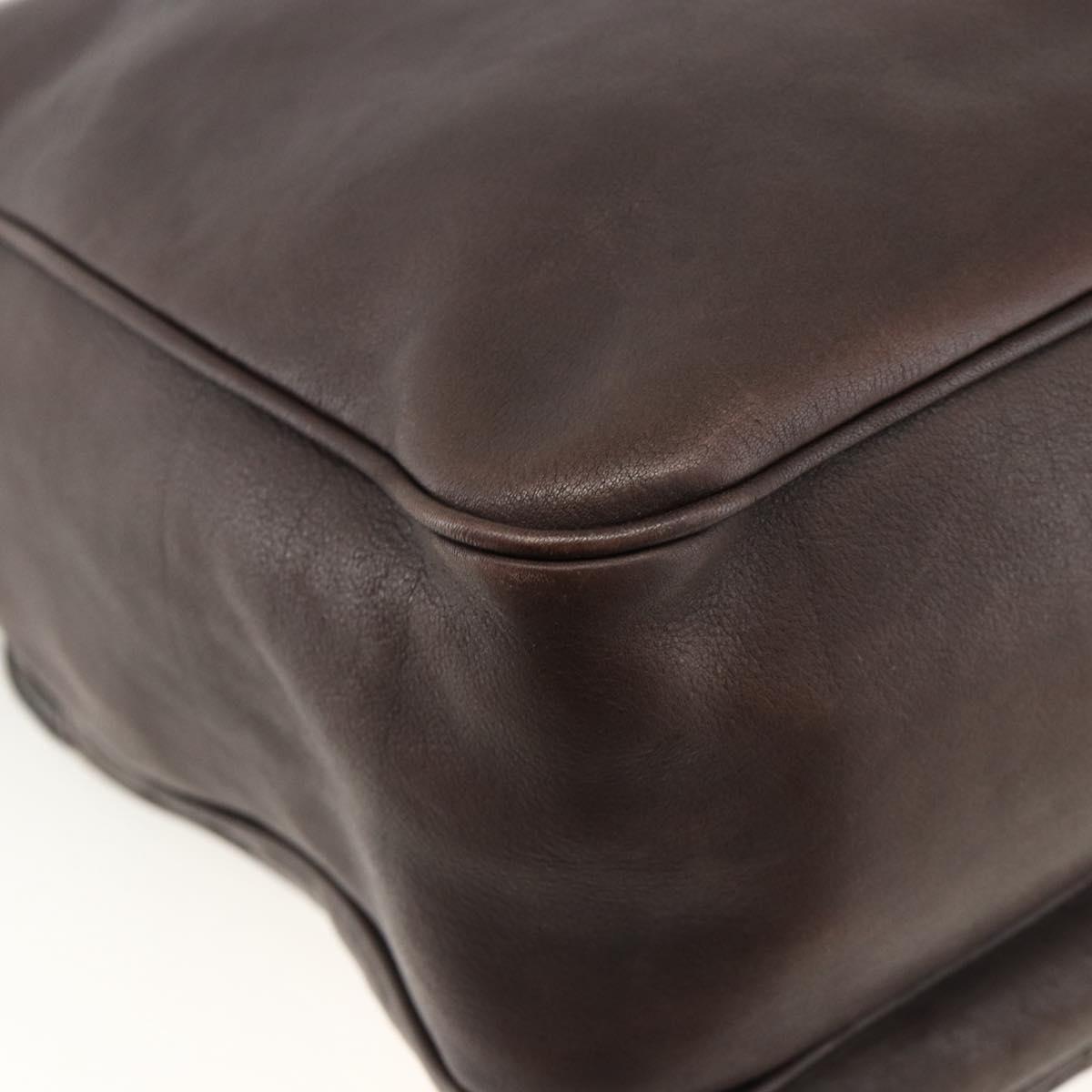 BOTTEGA VENETA INTRECCIATO Shoulder Bag Leather Brown 189225 Auth ki6600