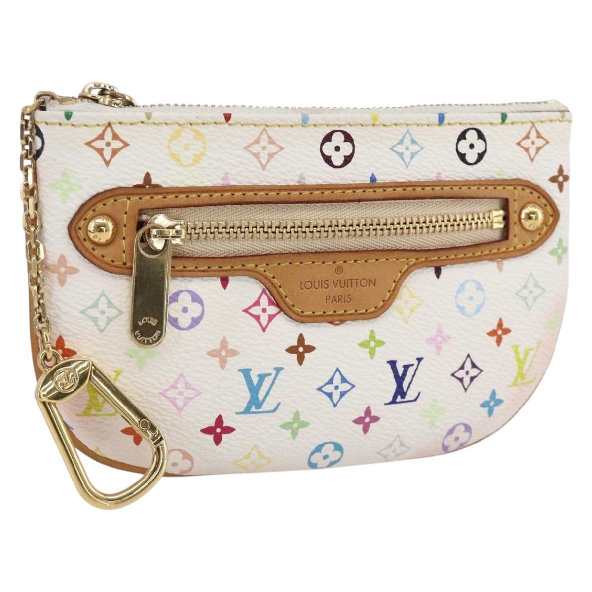 LOUIS VUITTON Monogram Multicolor Pochette MM Pouch White M60028 LV Auth ki6606A