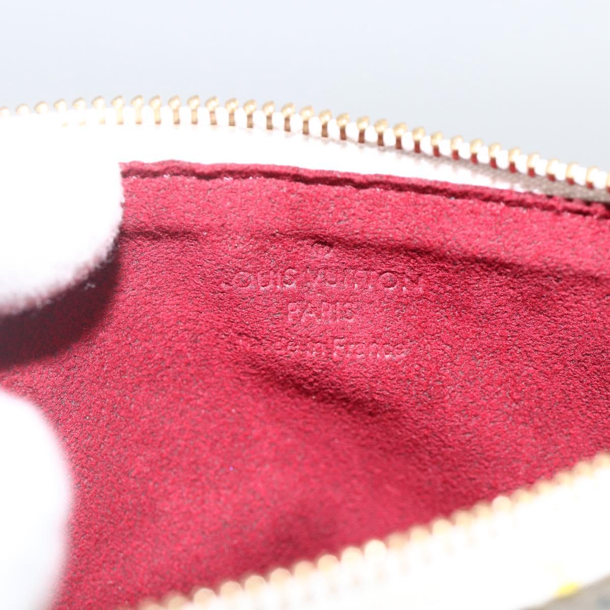 LOUIS VUITTON Monogram Multicolor Pochette MM Pouch White M60028 LV Auth ki6606A
