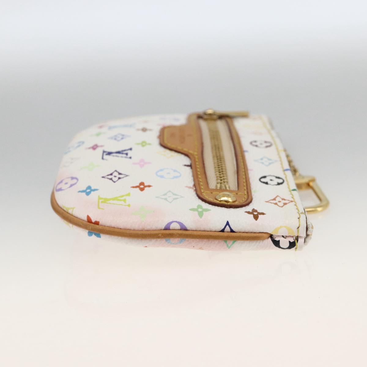 LOUIS VUITTON Monogram Multicolor Pochette MM Pouch White M60028 LV Auth ki6606A