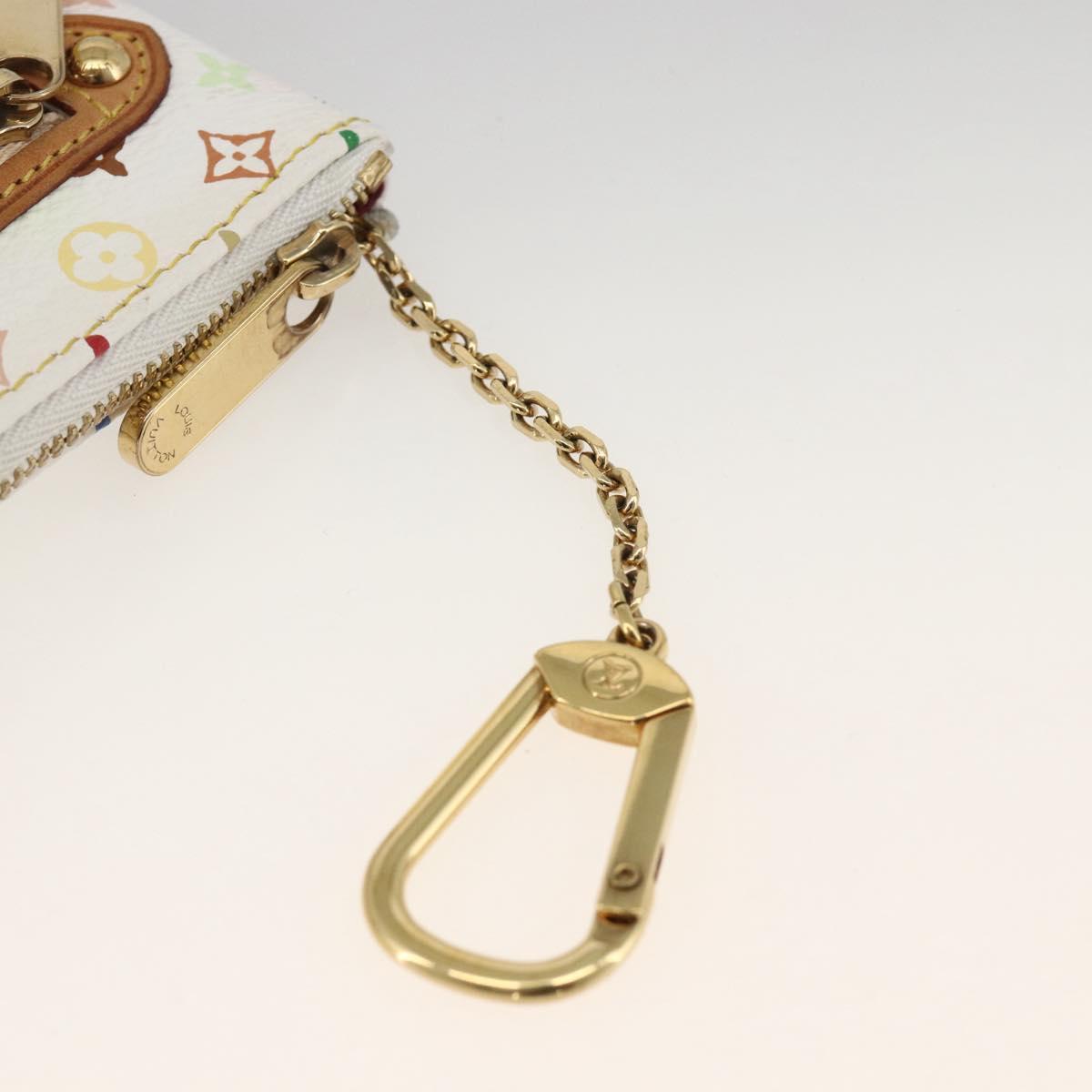 LOUIS VUITTON Monogram Multicolor Pochette MM Pouch White M60028 LV Auth ki6606A