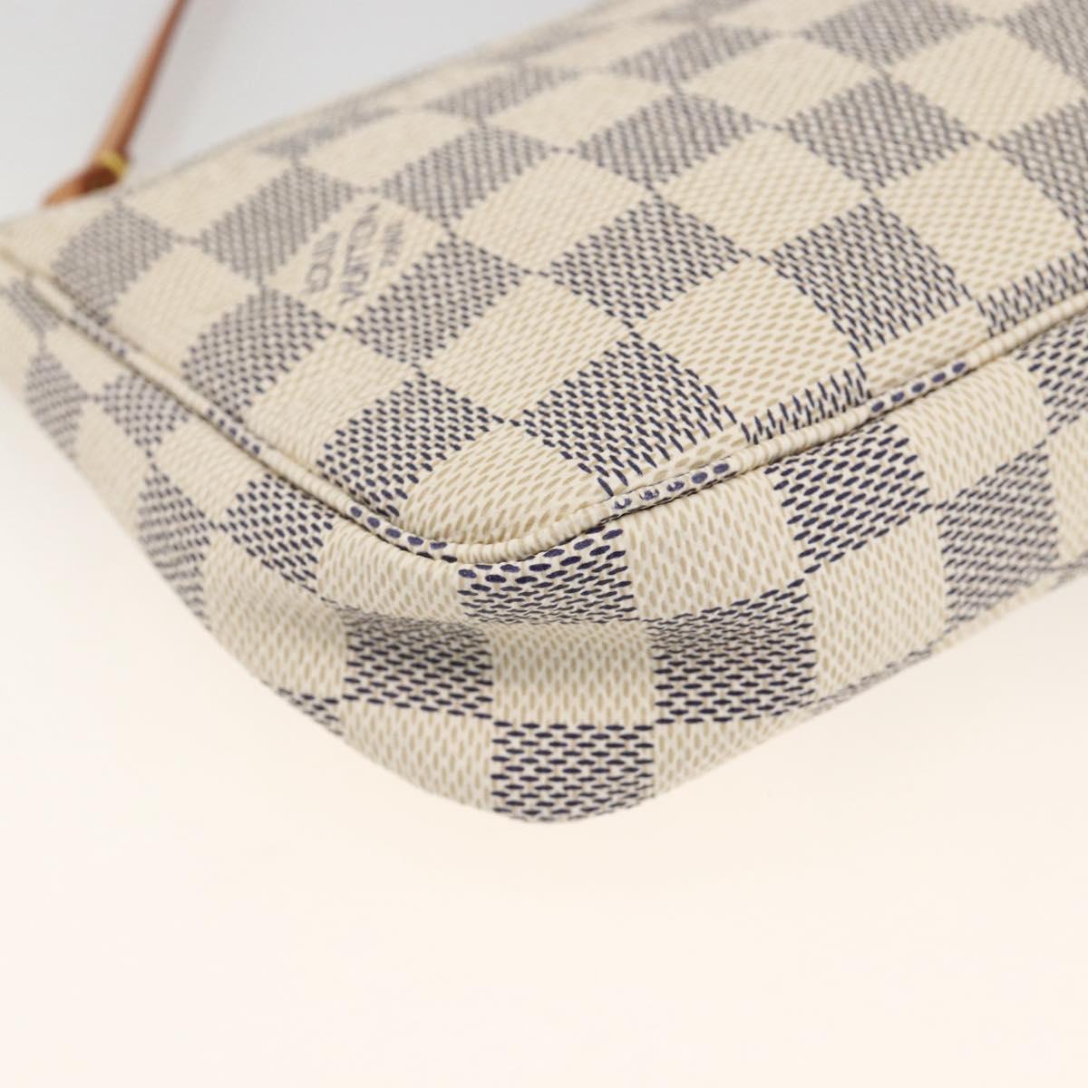 LOUIS VUITTON Damier Azur Pochette Accessoires Pouch N41207 LV Auth ki6607V