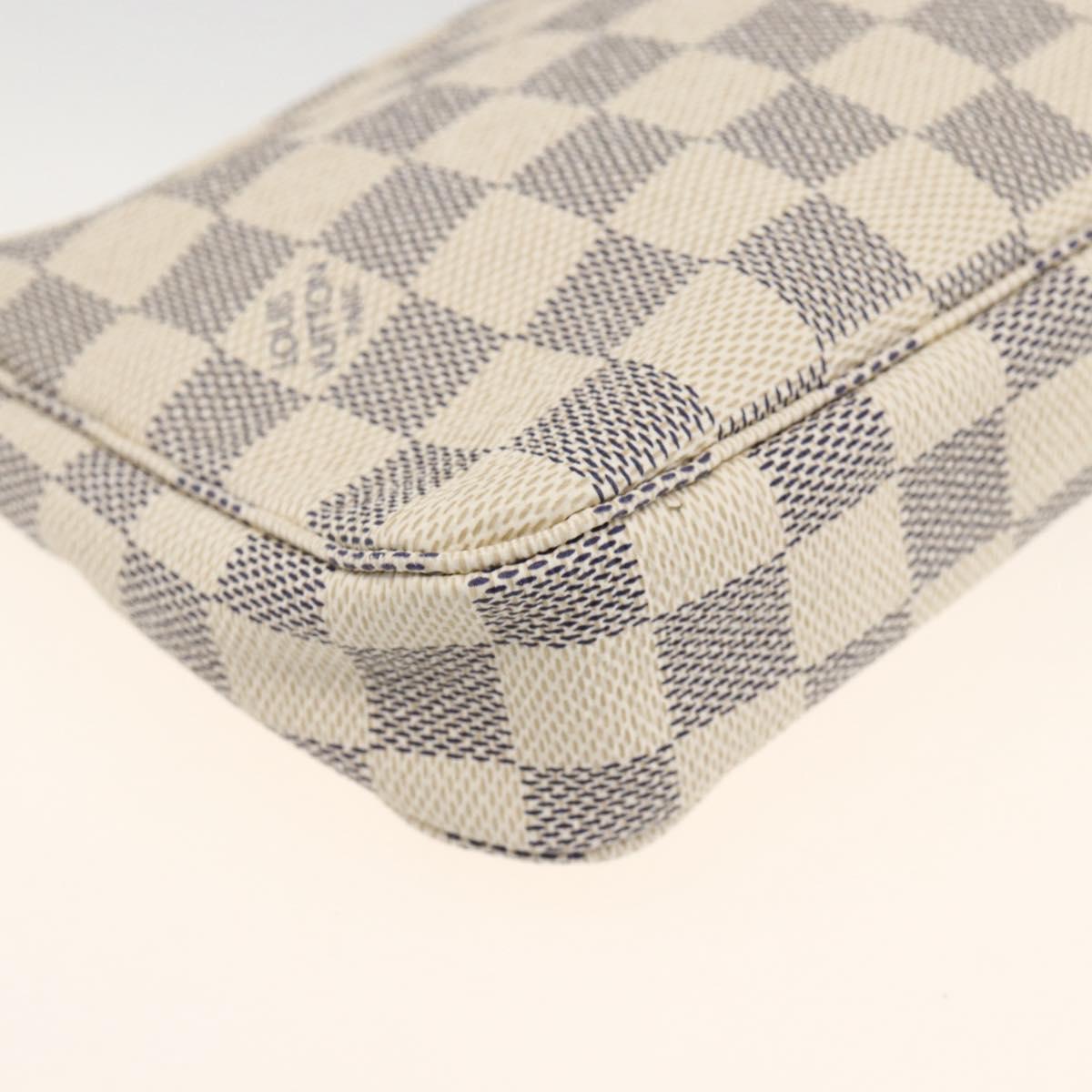 LOUIS VUITTON Damier Azur Pochette Accessoires Pouch N41207 LV Auth ki6607V